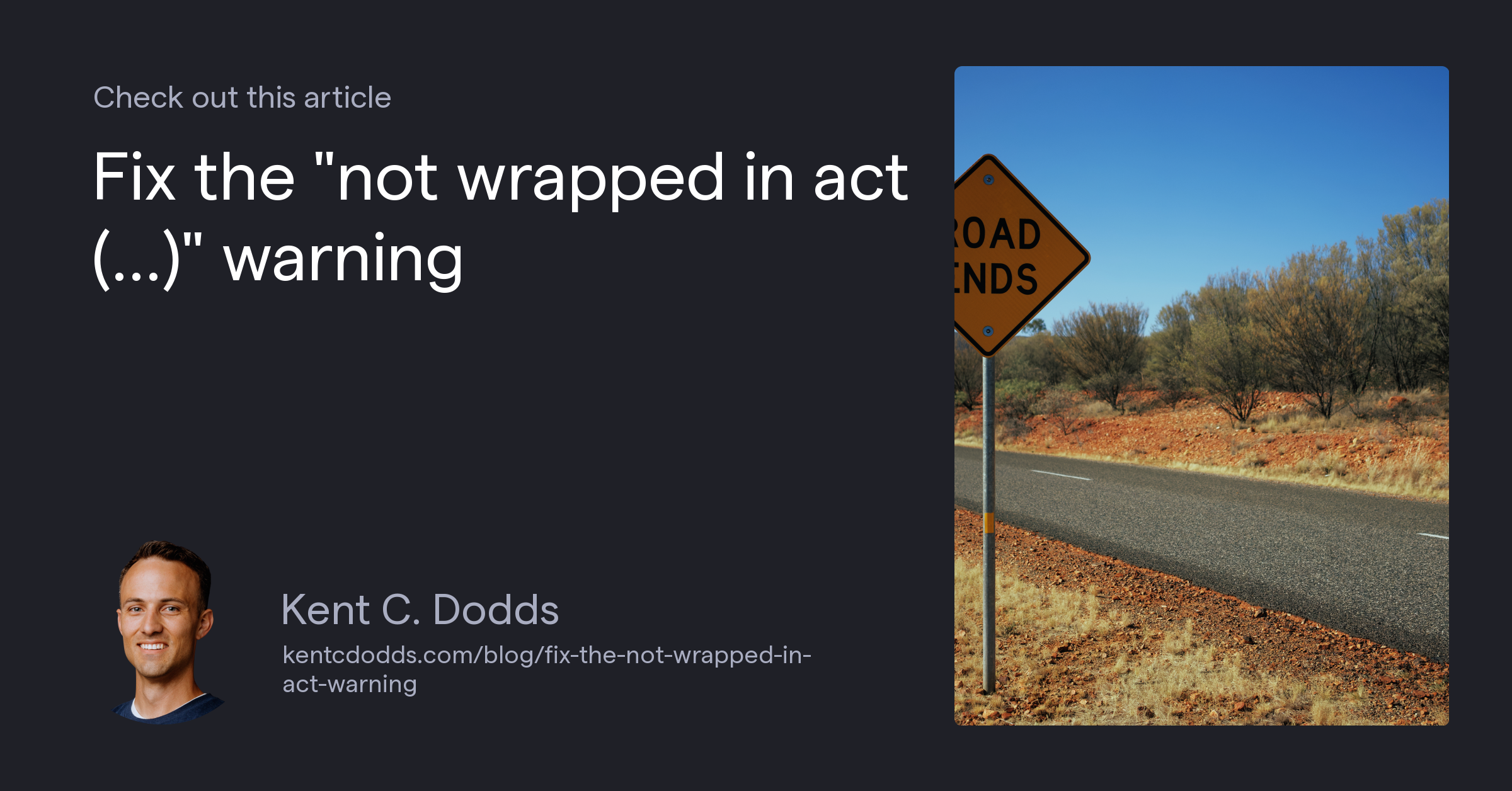Fix the "not wrapped in act(...)" warning