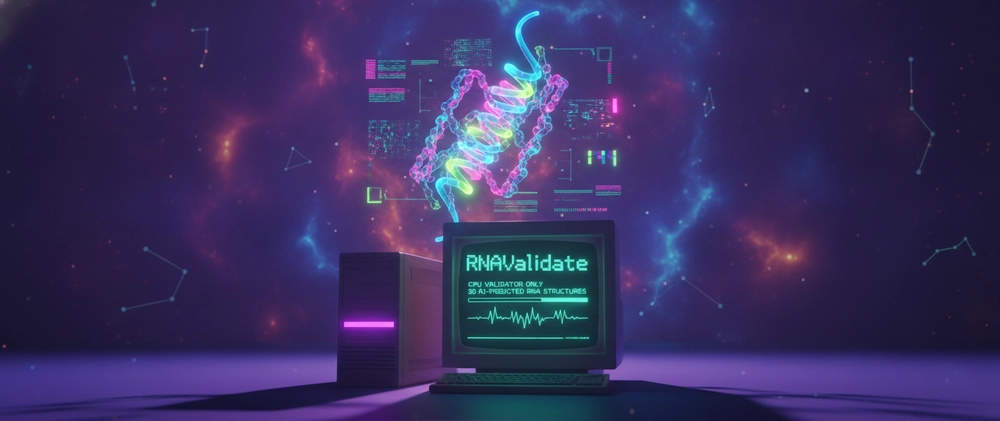 Cover image for RNAValidate: CPU-only validator for AI-predicted 3D RNA structures