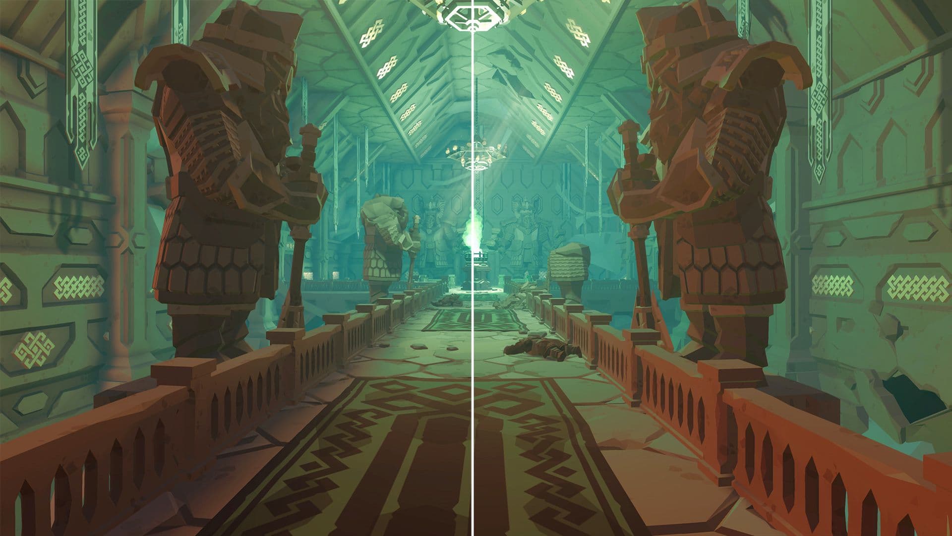 Dwarven style hallway - Made with Unity