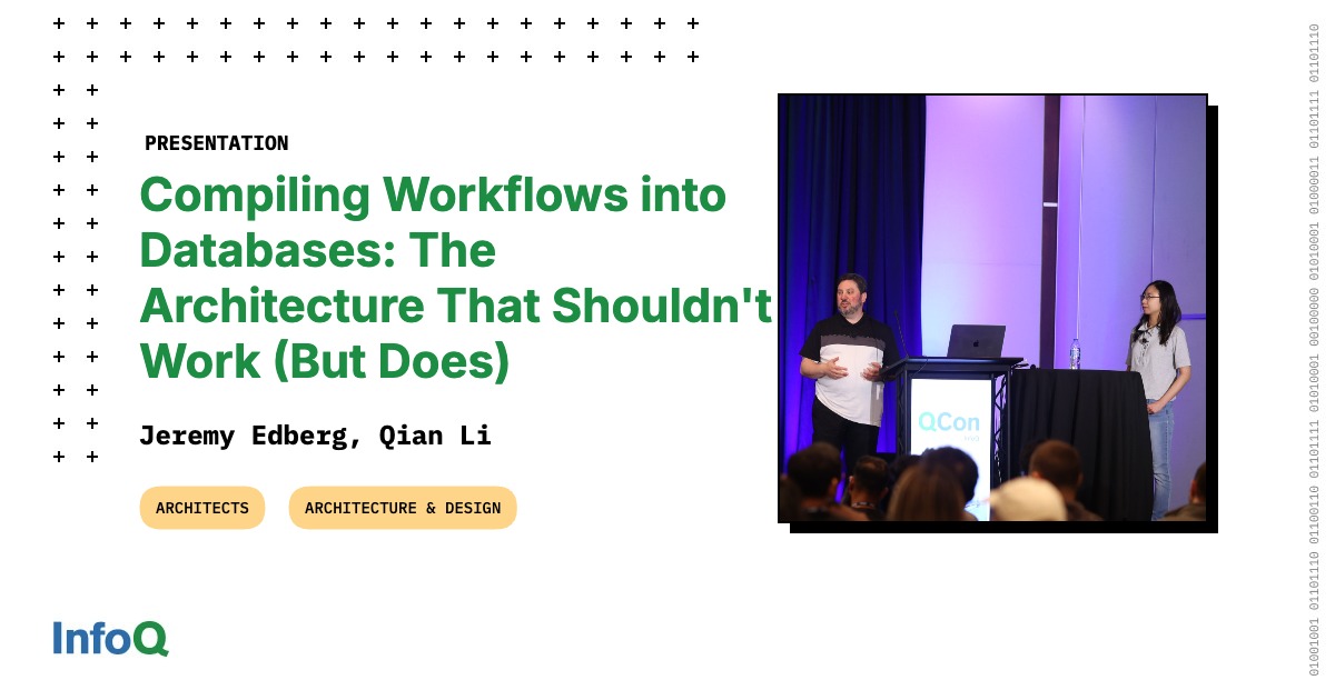 Presentation: Compiling Workflows into Databases: The Architecture That Shouldn't Work (But Does)