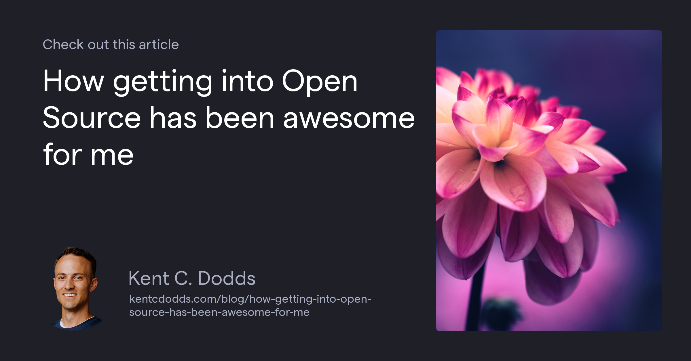 How getting into Open Source has been awesome for me