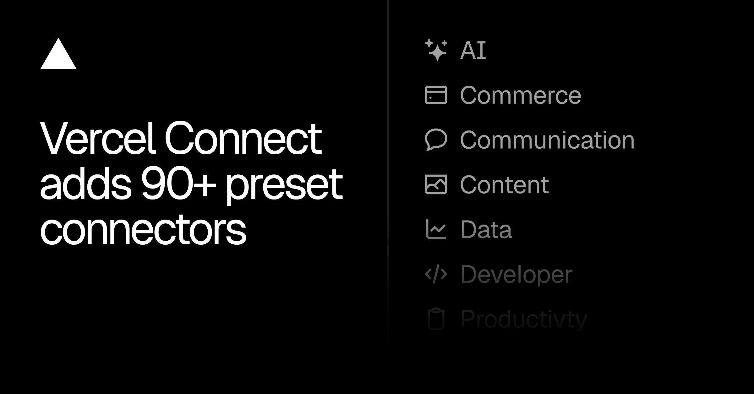 Vercel Connect adds 90+ preset connectors