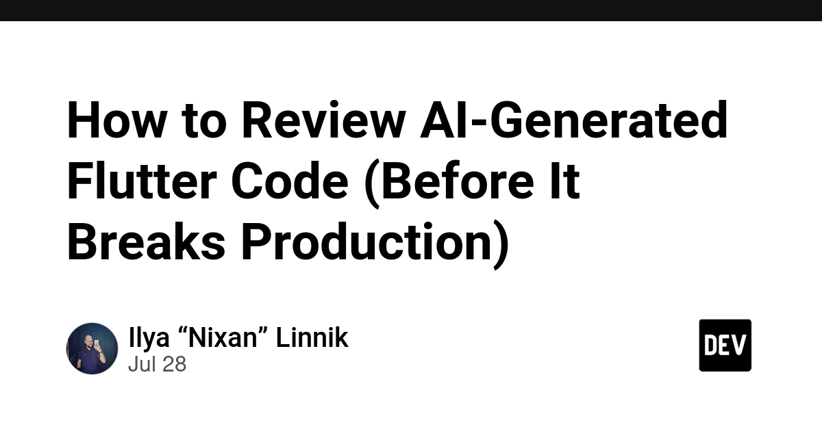 How to Review AI-Generated Flutter Code (Before It Breaks Production)