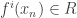 f^i(x_n)\in{R}