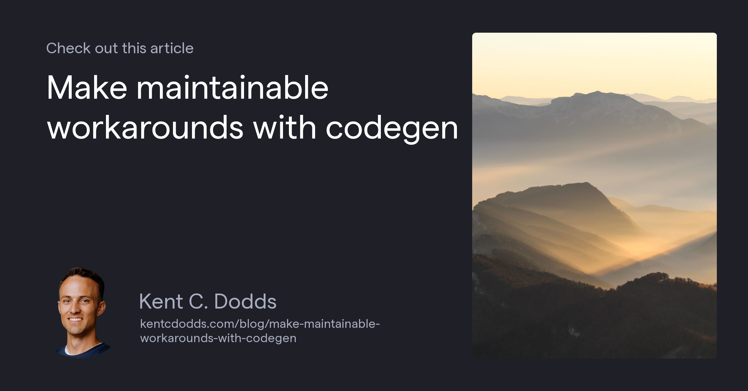 Make maintainable workarounds with codegen 💥