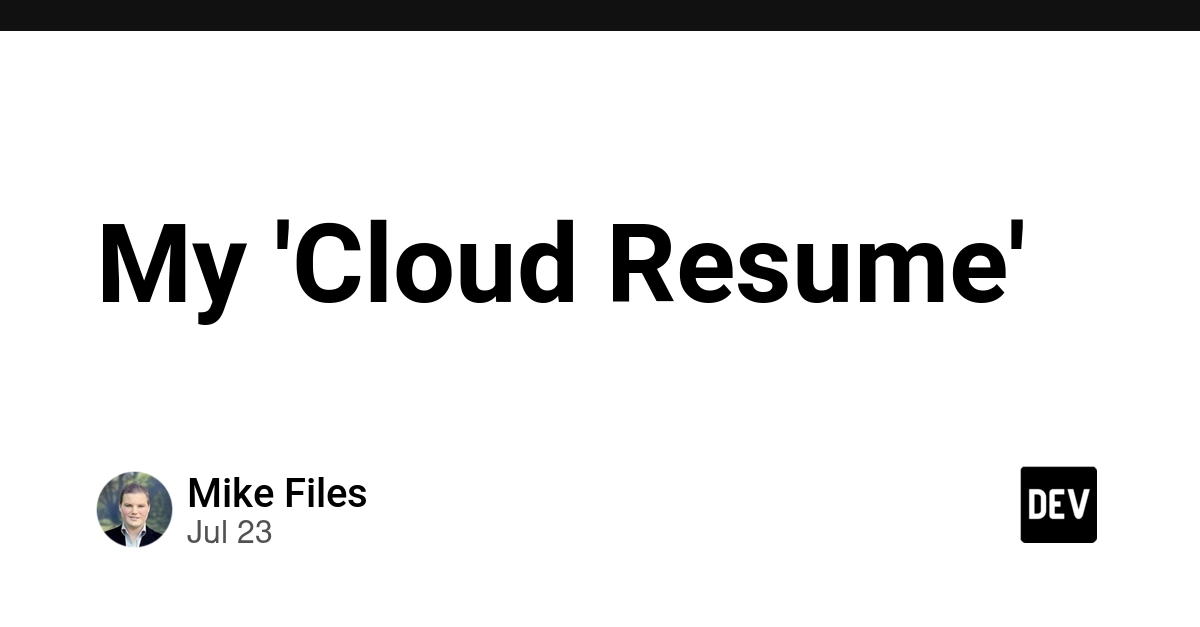 My 'Cloud Resume'
