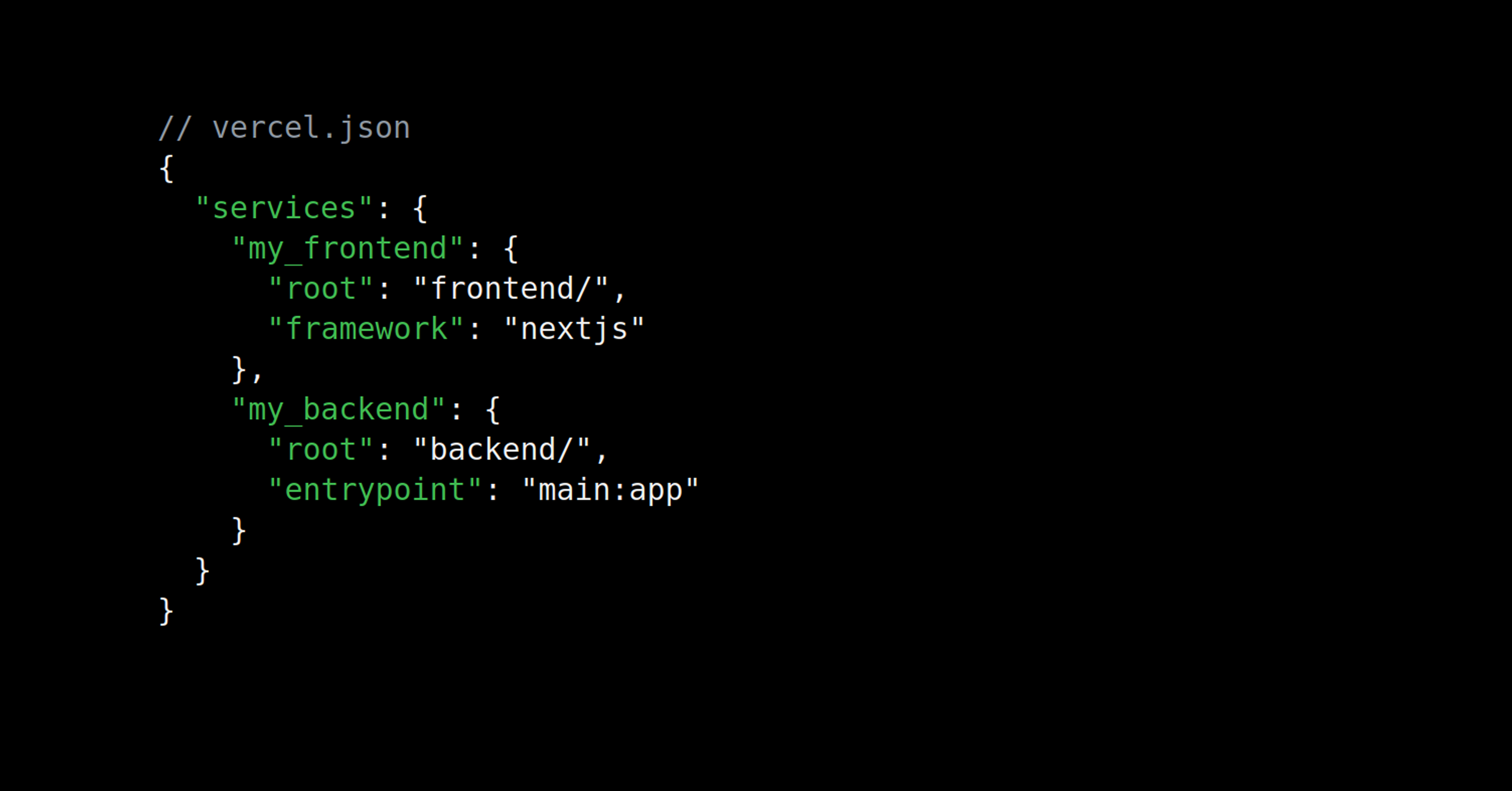 Run multiple frameworks in one project with Vercel Services