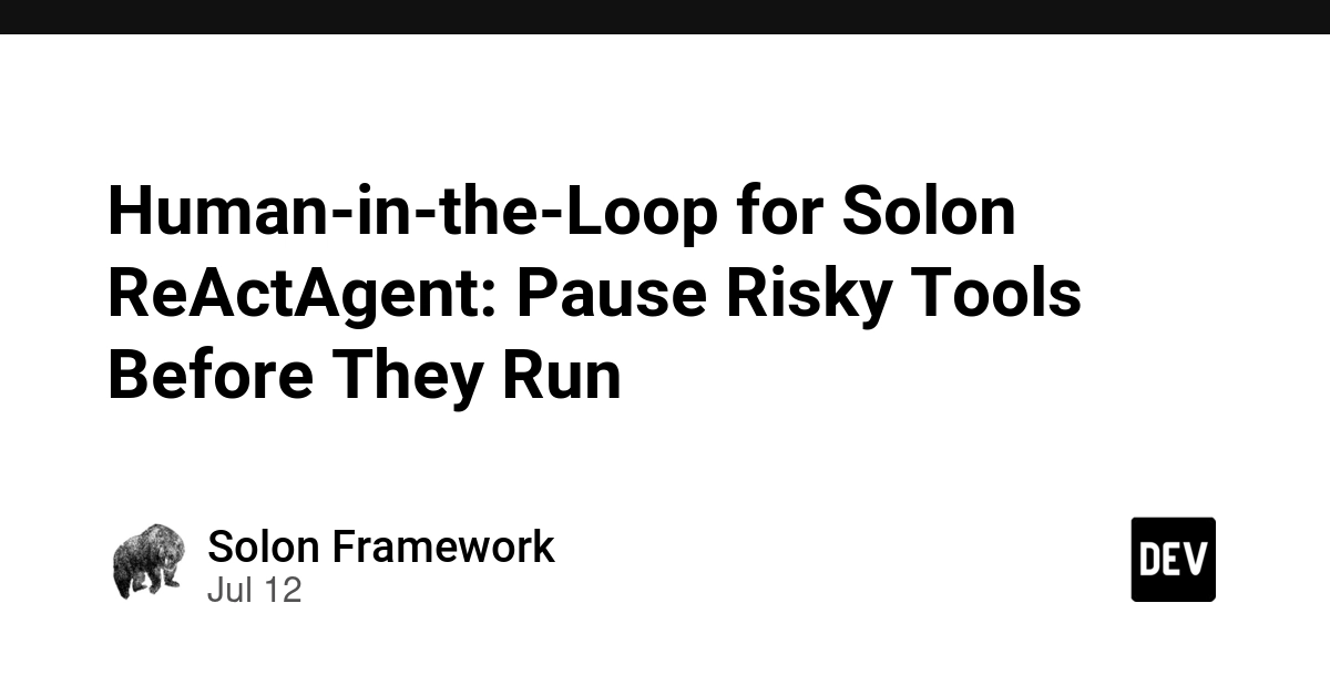 Human-in-the-Loop for Solon ReActAgent: Pause Risky Tools Before They Run