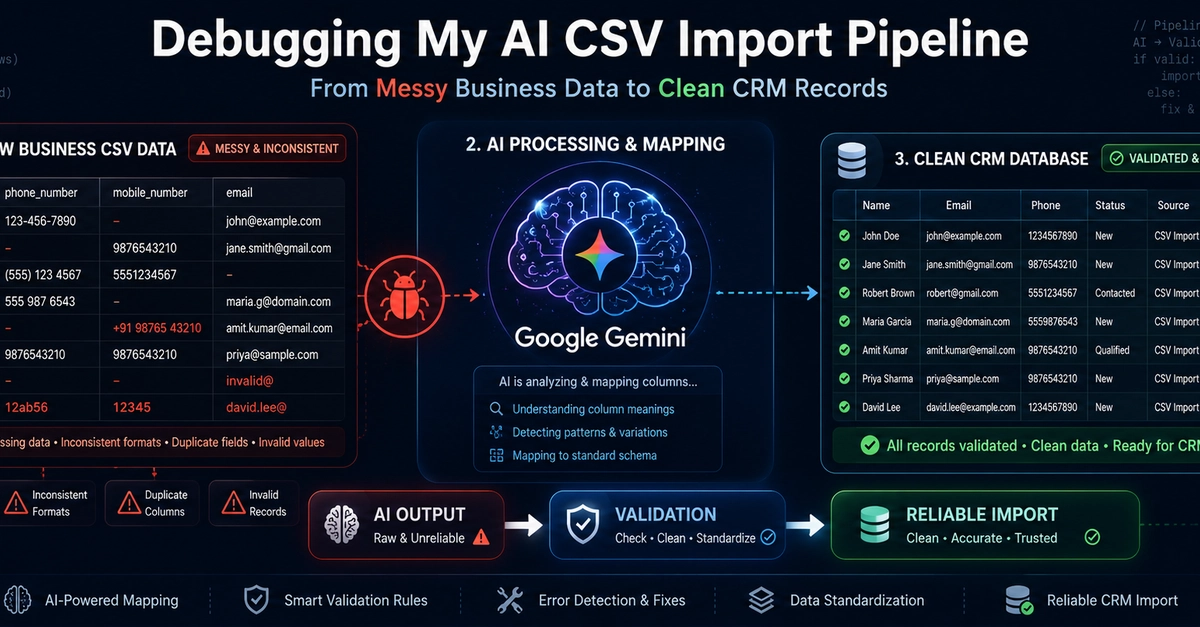 How I Made My AI CSV Import Pipeline Reliable by Adding Validation Layers 🚀