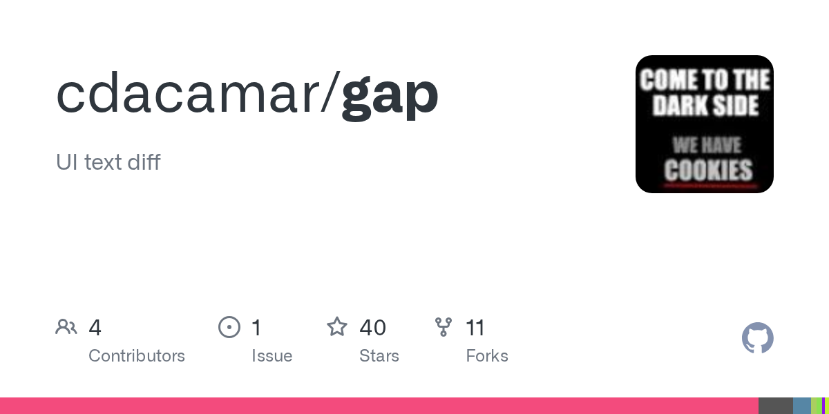 gap: UI text diff