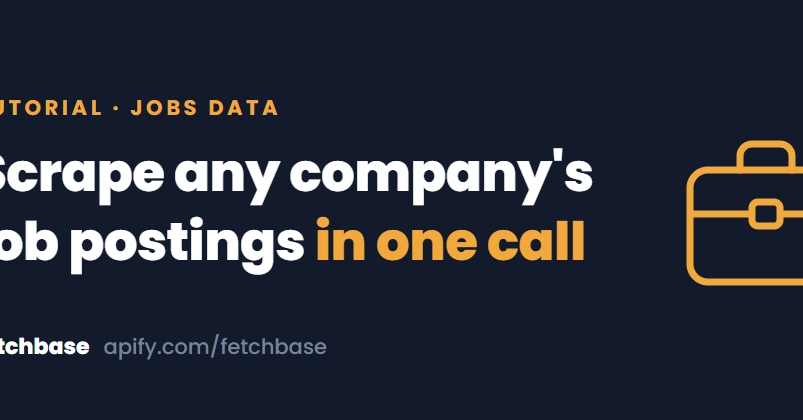 Scrape any company's job postings — Greenhouse, Lever & Ashby, with one API call