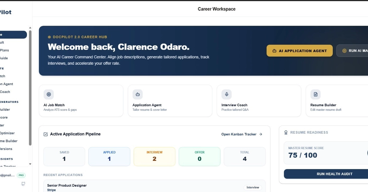 I Built an AI Career Workspace Because a Resume Builder Wasn’t Enough