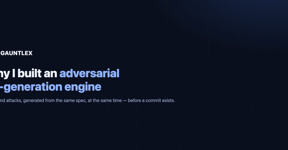 Why I Built an Adversarial Co-Generation Engine