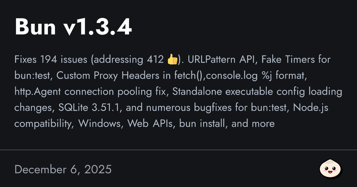 Bun v1.3.4