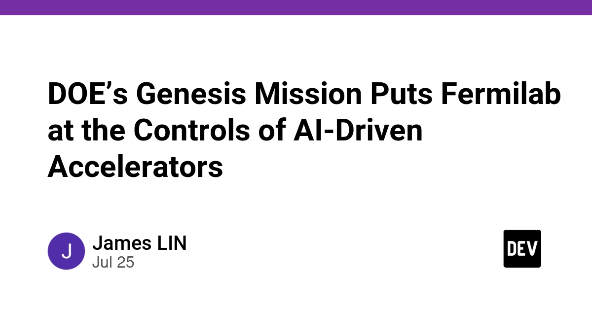 DOE’s Genesis Mission Puts Fermilab at the Controls of AI-Driven Accelerators