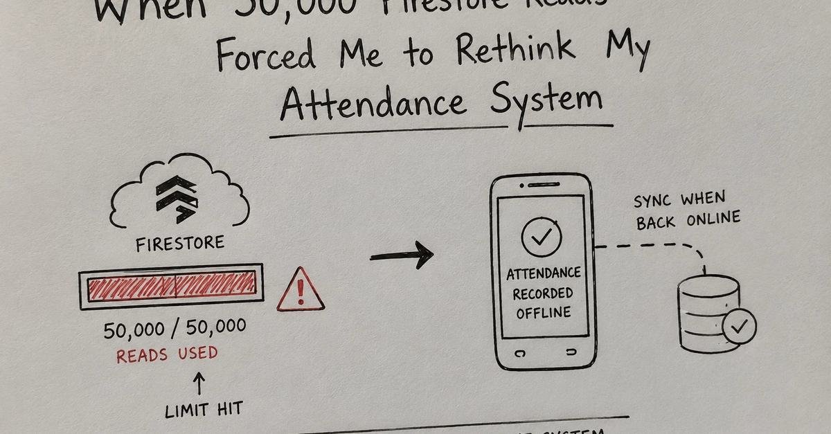 I Didn't Plan to Build an Offline-First Attendance System. Firestore Forced Me To.