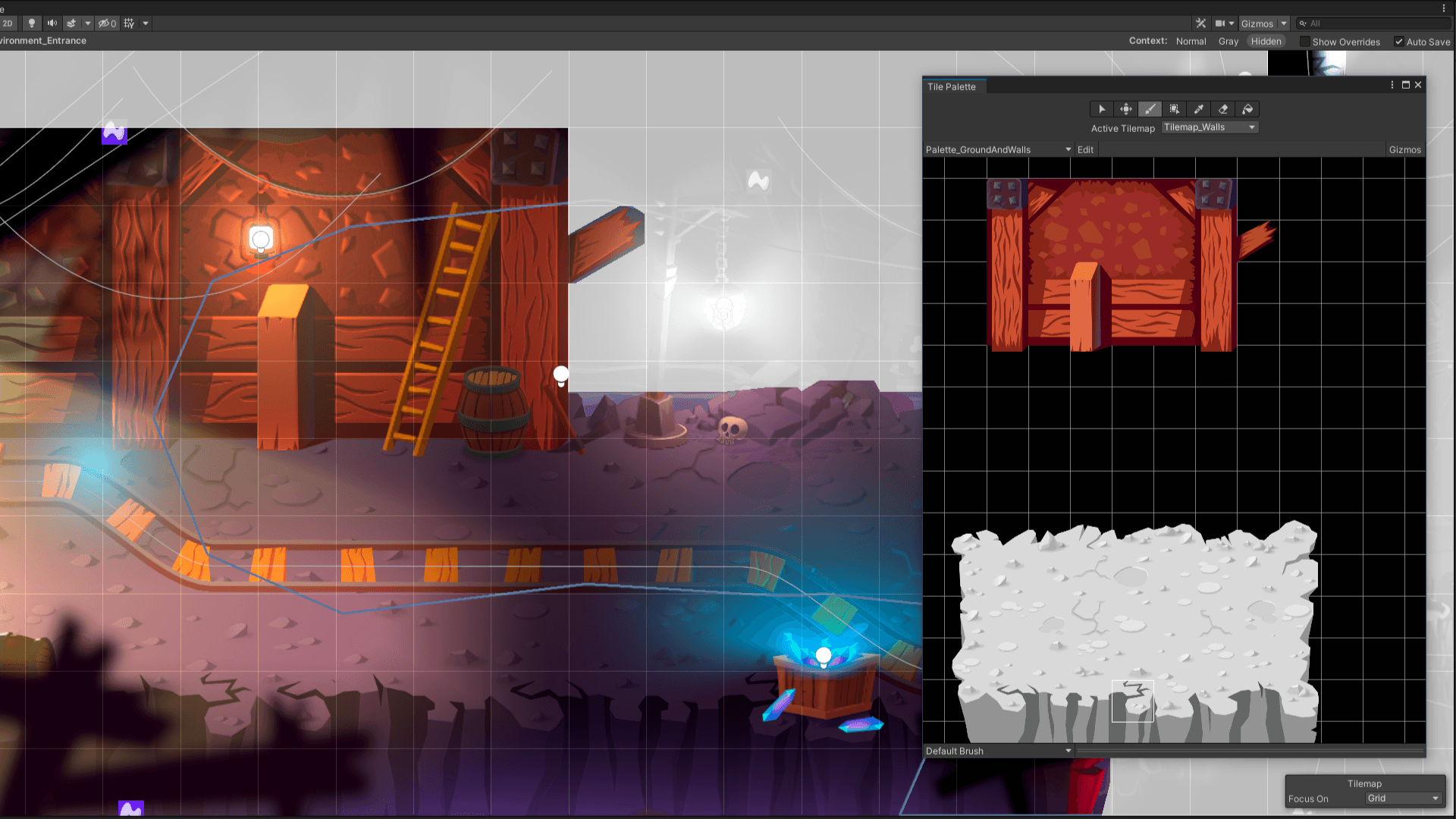 Screenshot of game in editor
