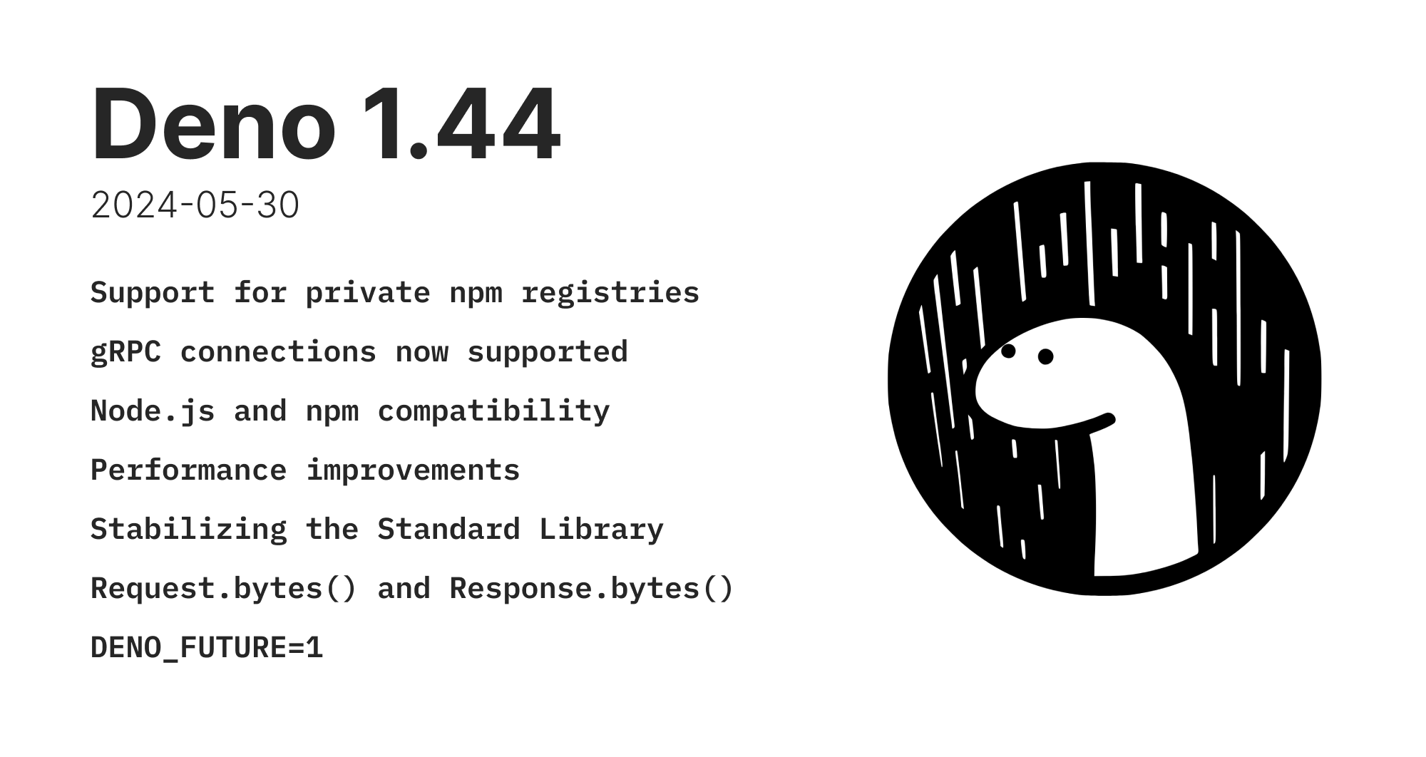 Deno 1.44: Private npm registries, improved Node.js compat, and performance boosts