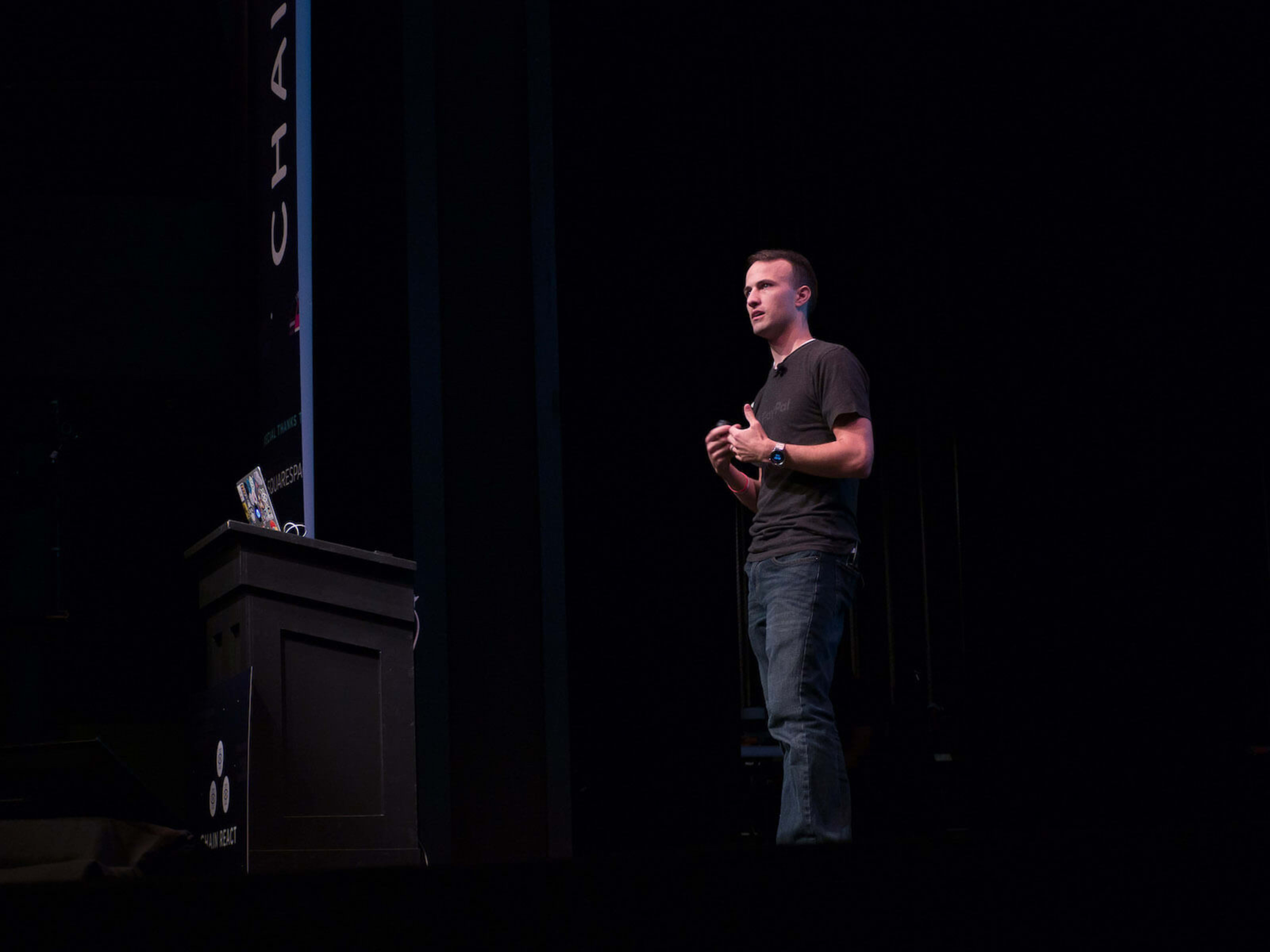 Me on stage for my first keynote talk