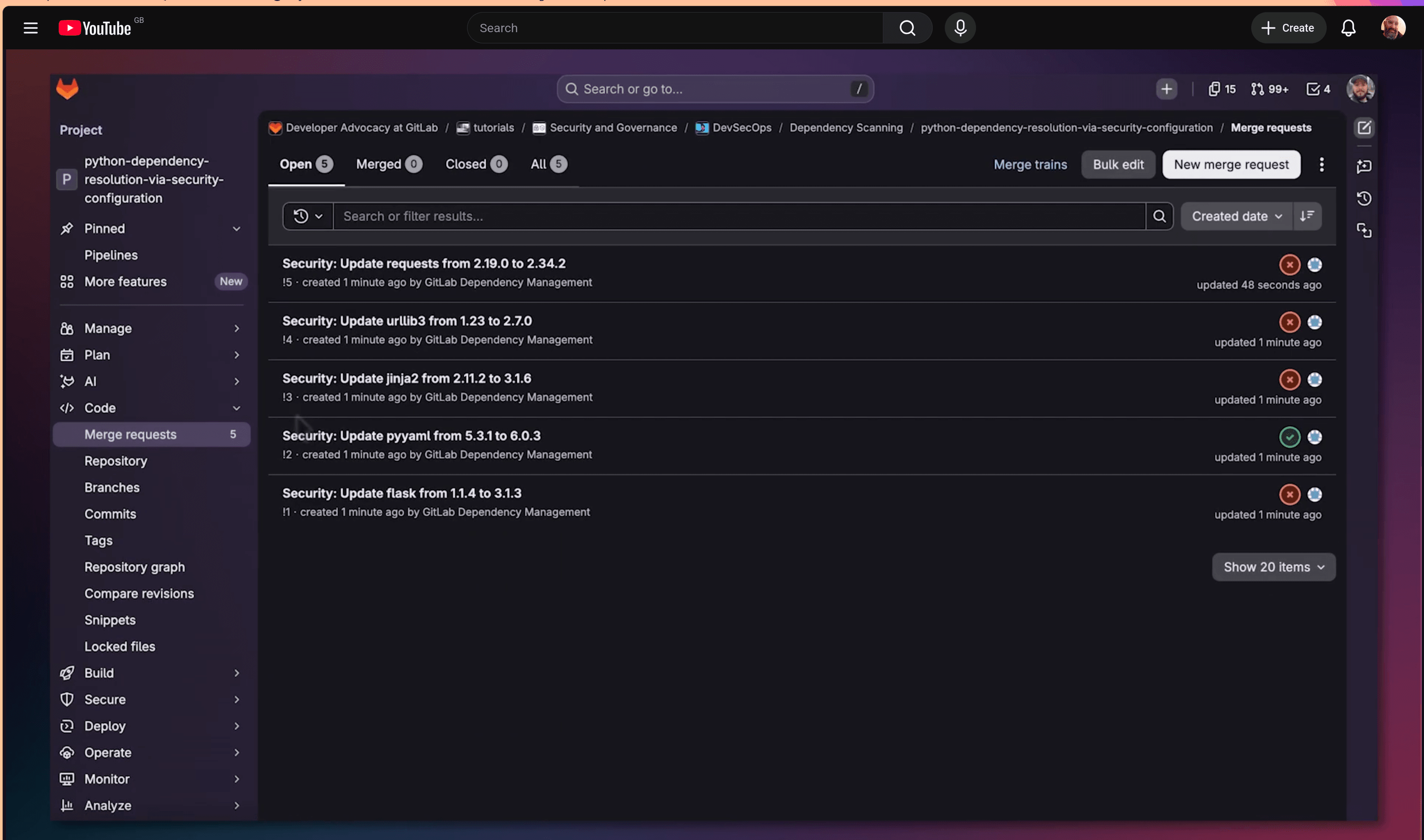 GitLab Dependency Scanning