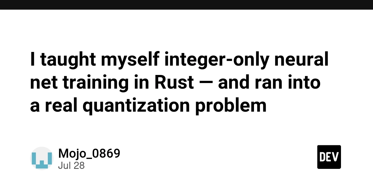 I taught myself integer-only neural net training in Rust — and ran into a real quantization problem
