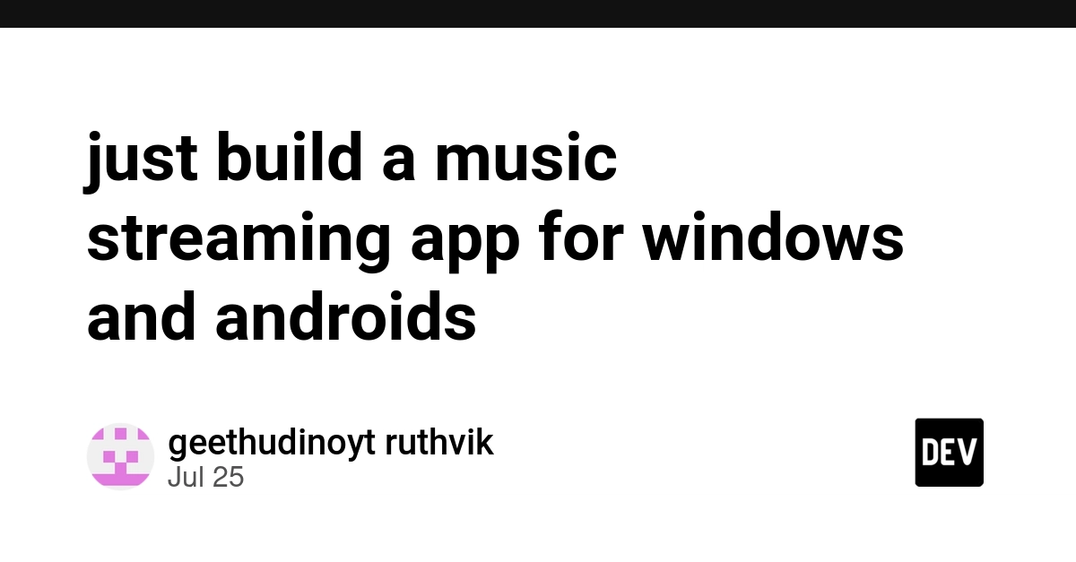 just build a music streaming app for windows and androids