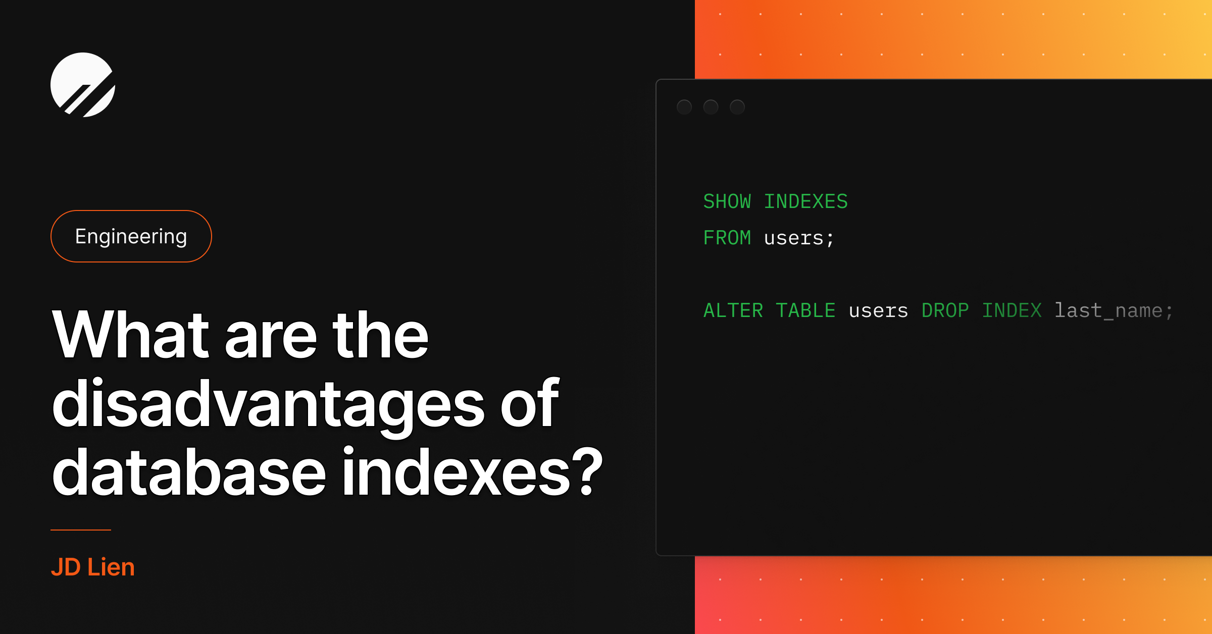 What are the disadvantages of database indexes?