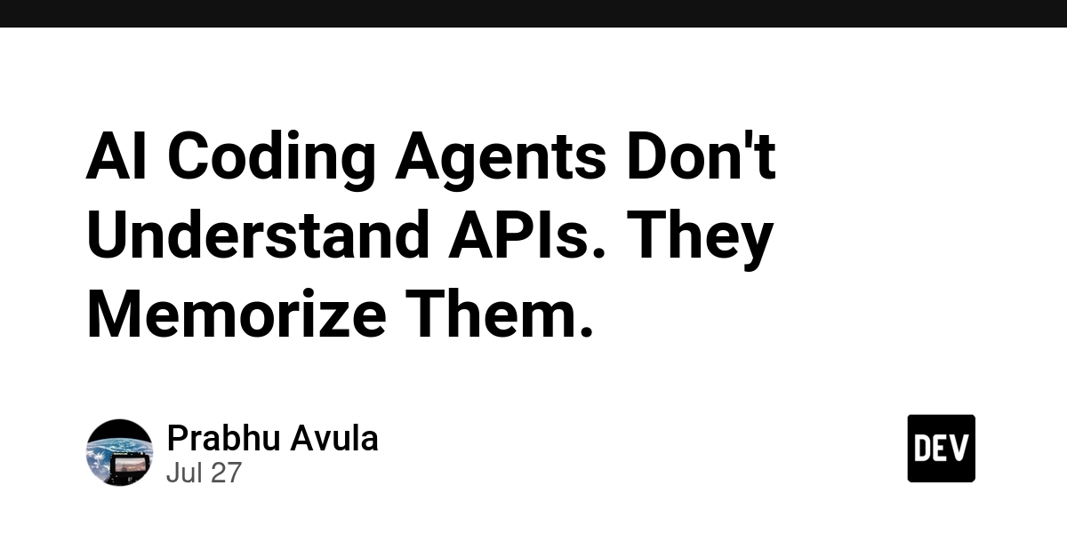 AI Coding Agents Don't Understand APIs. They Memorize Them.