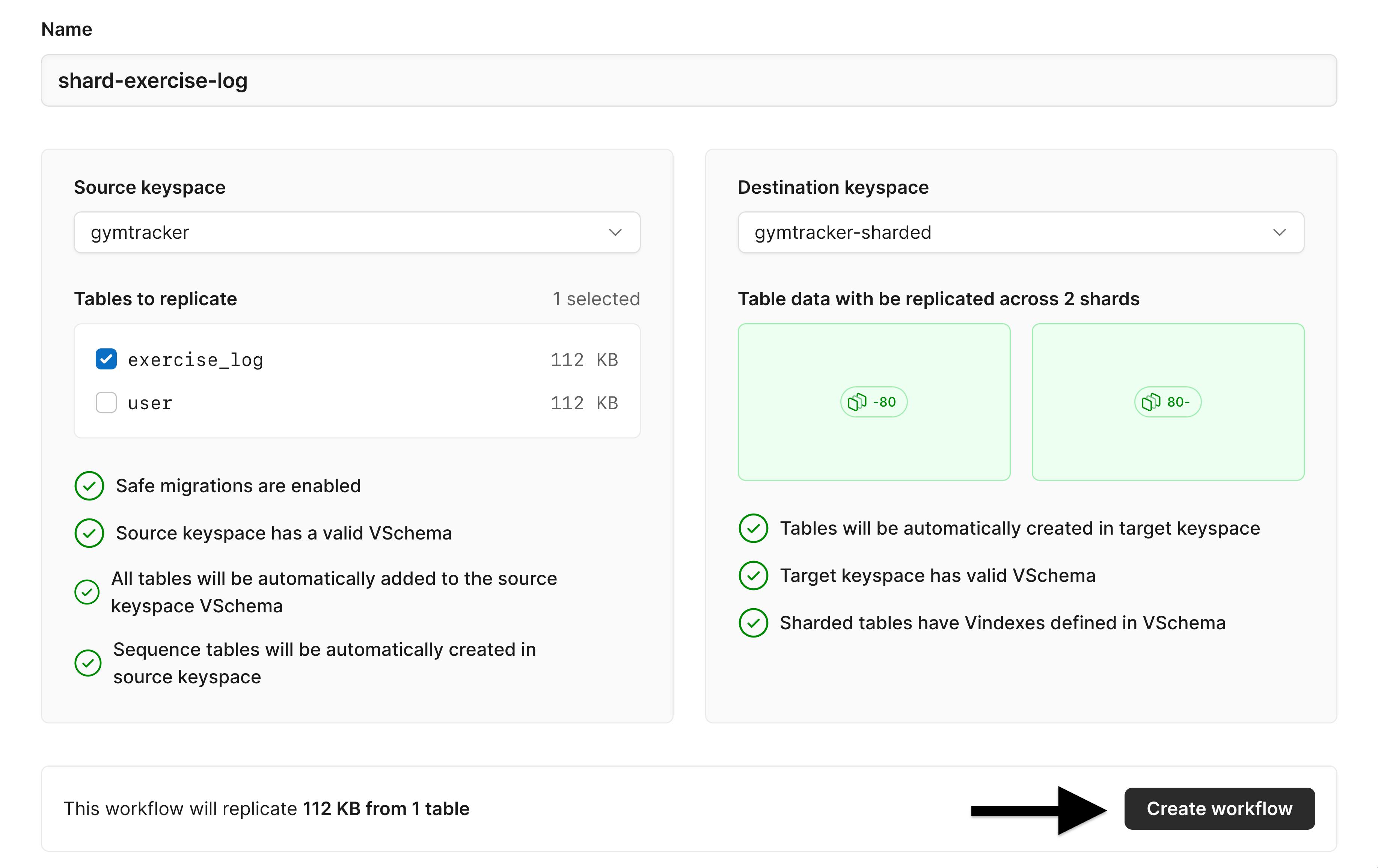 Configuring a workflow