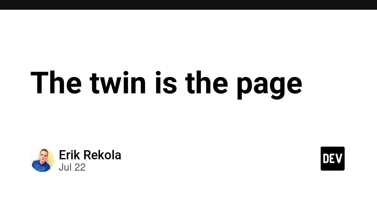 The twin is the page
