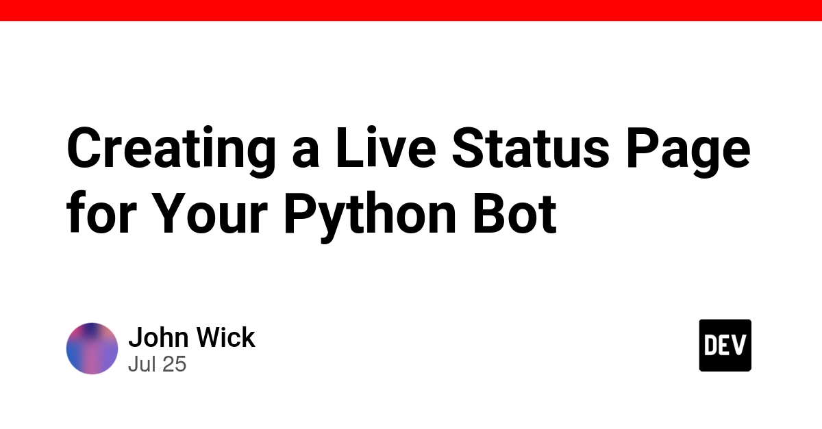Creating a Live Status Page for Your Python Bot