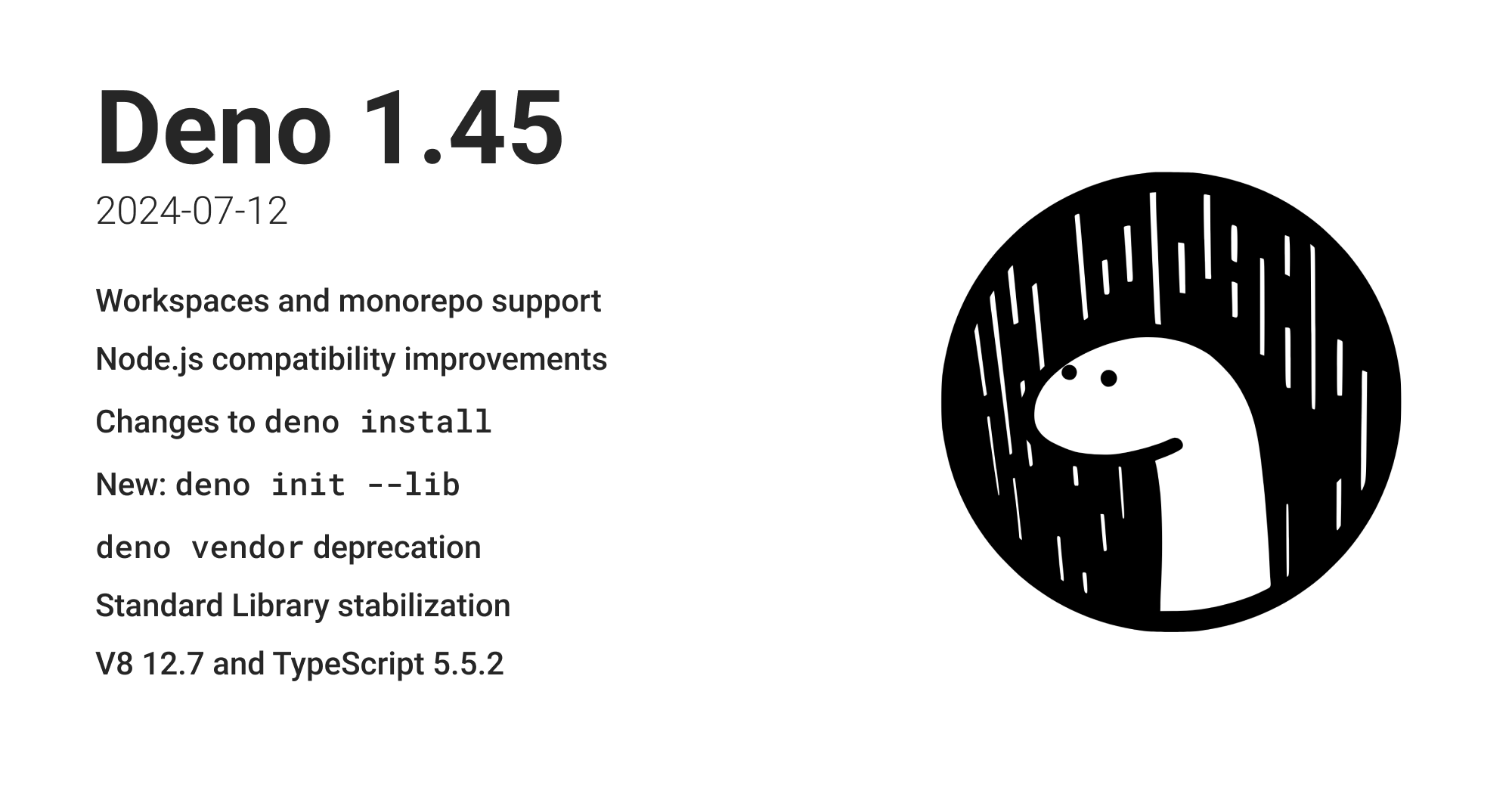 Deno 1.45: Workspace and Monorepo Support
