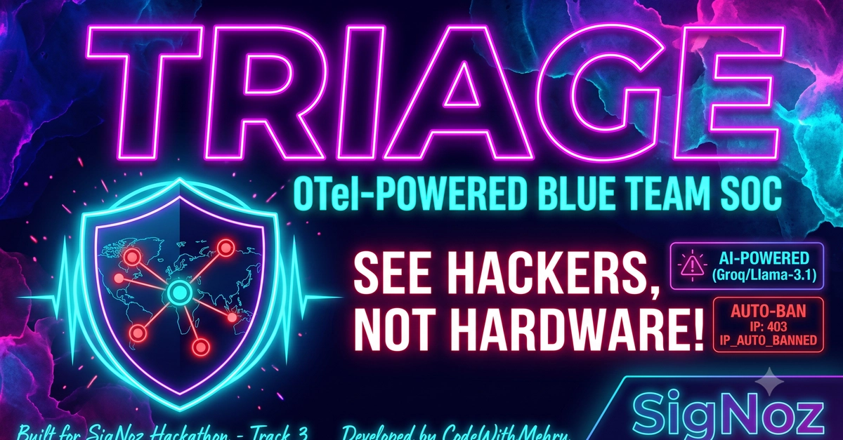 How I Built Triage: Turning SigNoz into a Blue Team SOC (And the Deployment Nightmares I Survived)