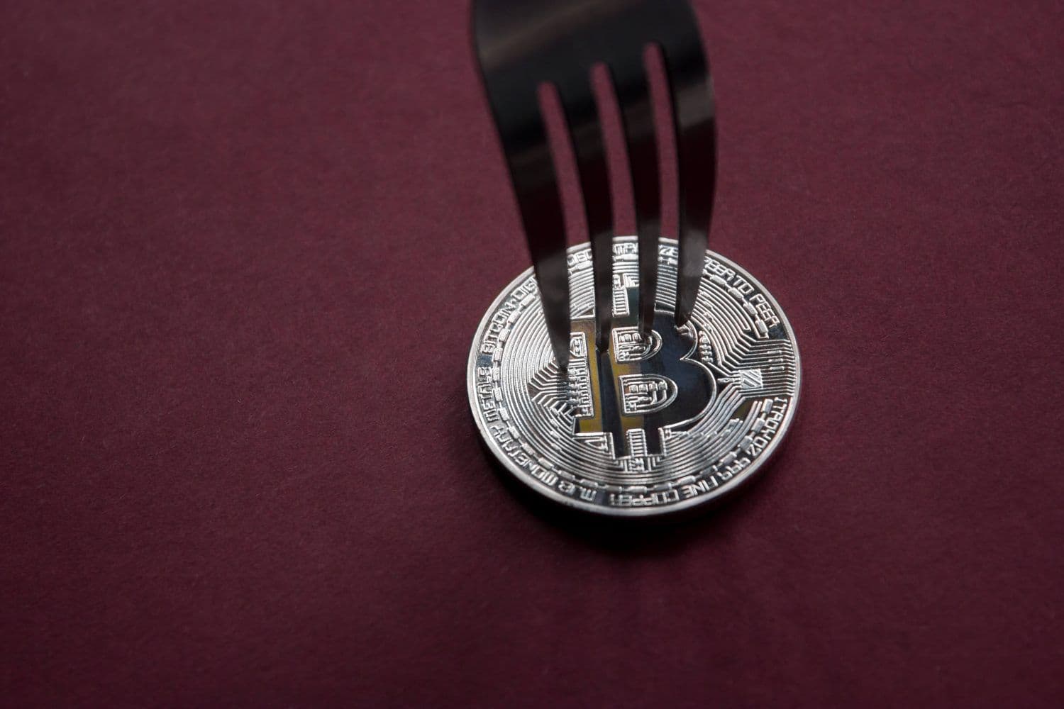 A fork over a tokenized representation of bitcoin. (Shutterstock)