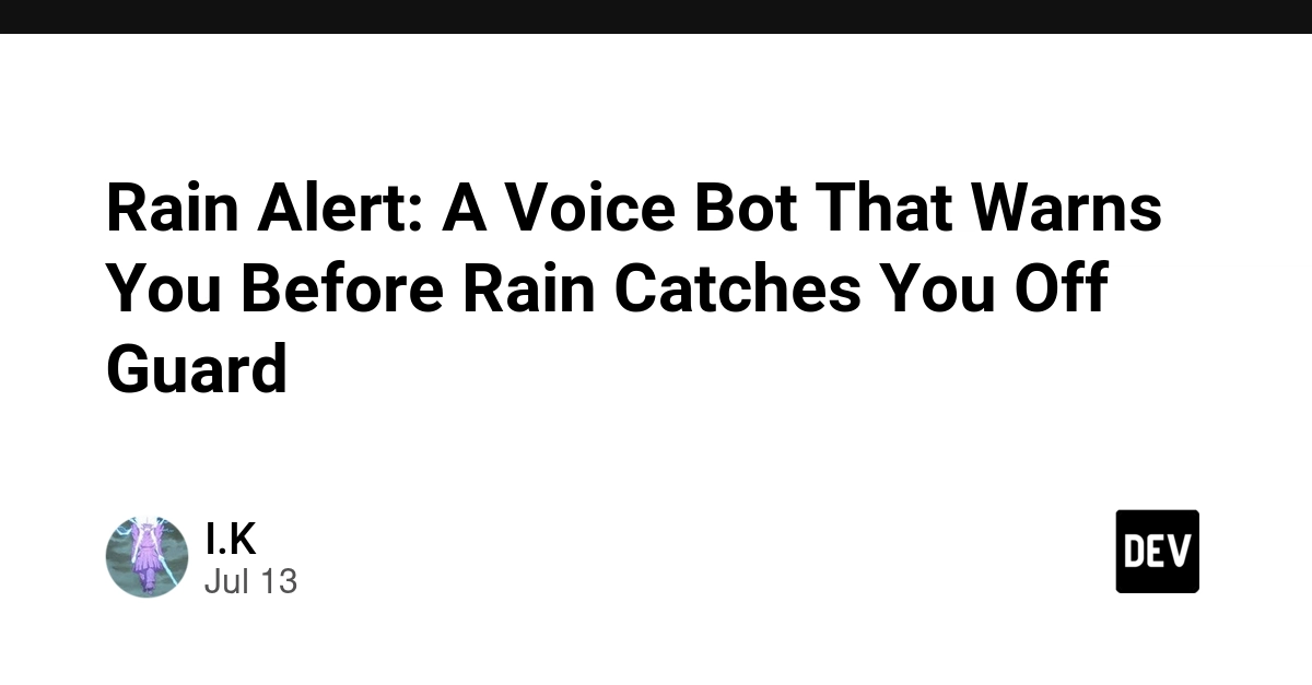 Rain Alert: A Voice Bot That Warns You Before Rain Catches You Off Guard