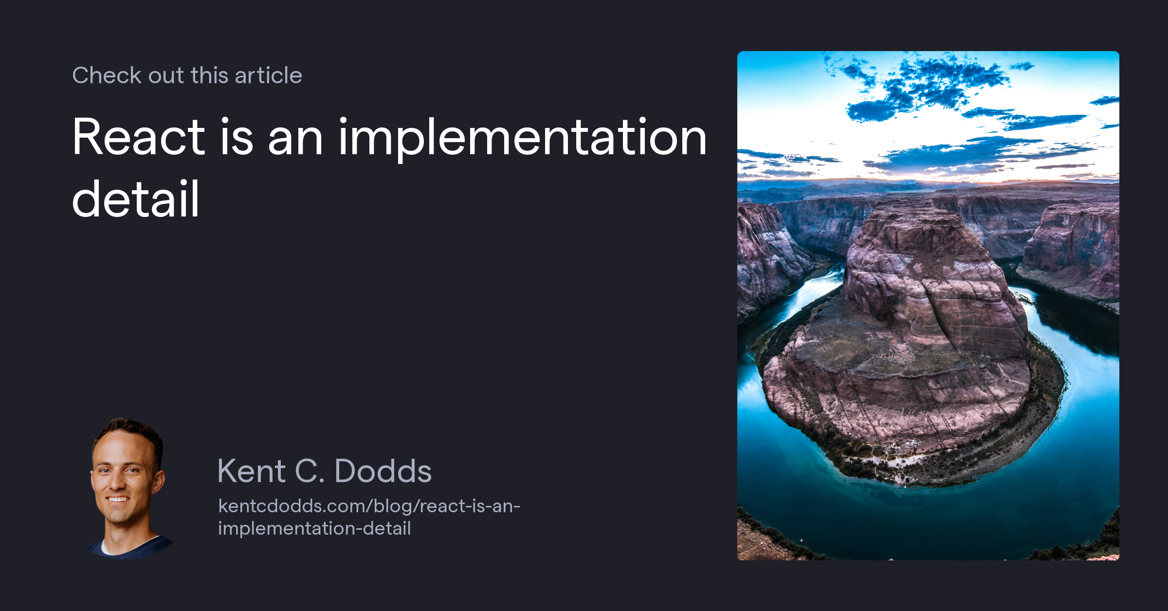 React is an implementation detail