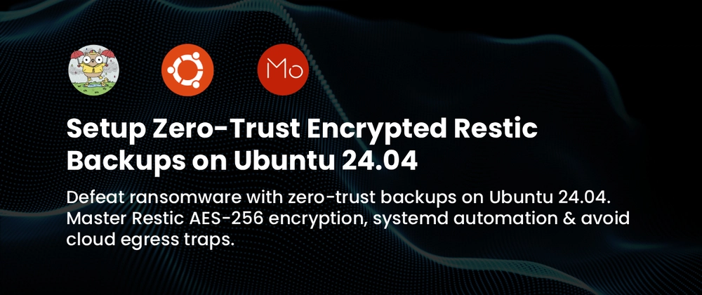 Cover image for Zero-Trust Encrypted Backups with Restic on Ubuntu 24.04