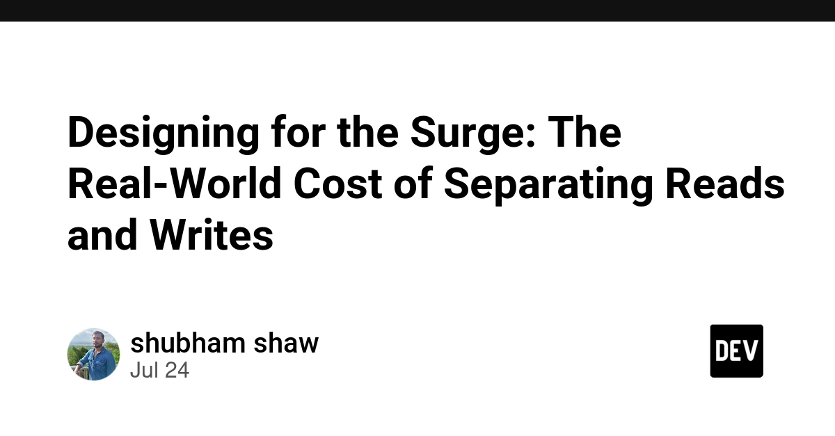 Designing for the Surge: The Real-World Cost of Separating Reads and Writes
