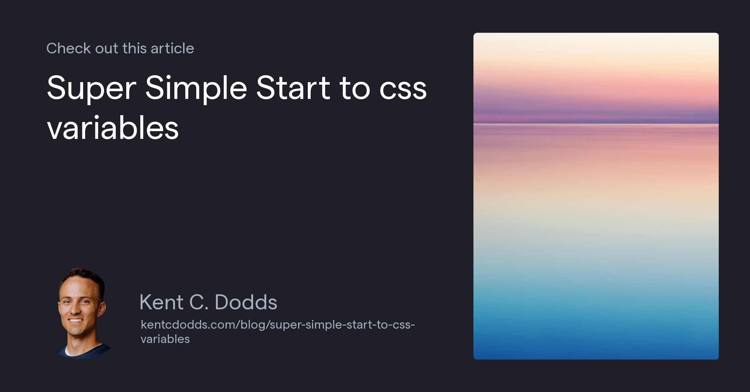 Super Simple Start to css variables