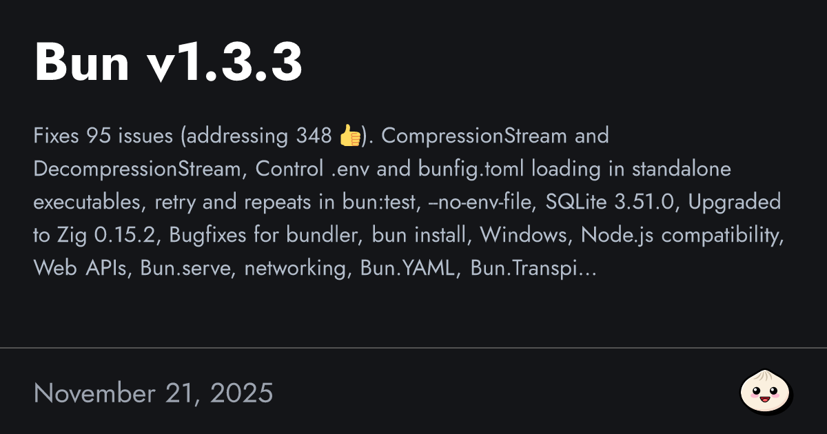 Bun v1.3.3