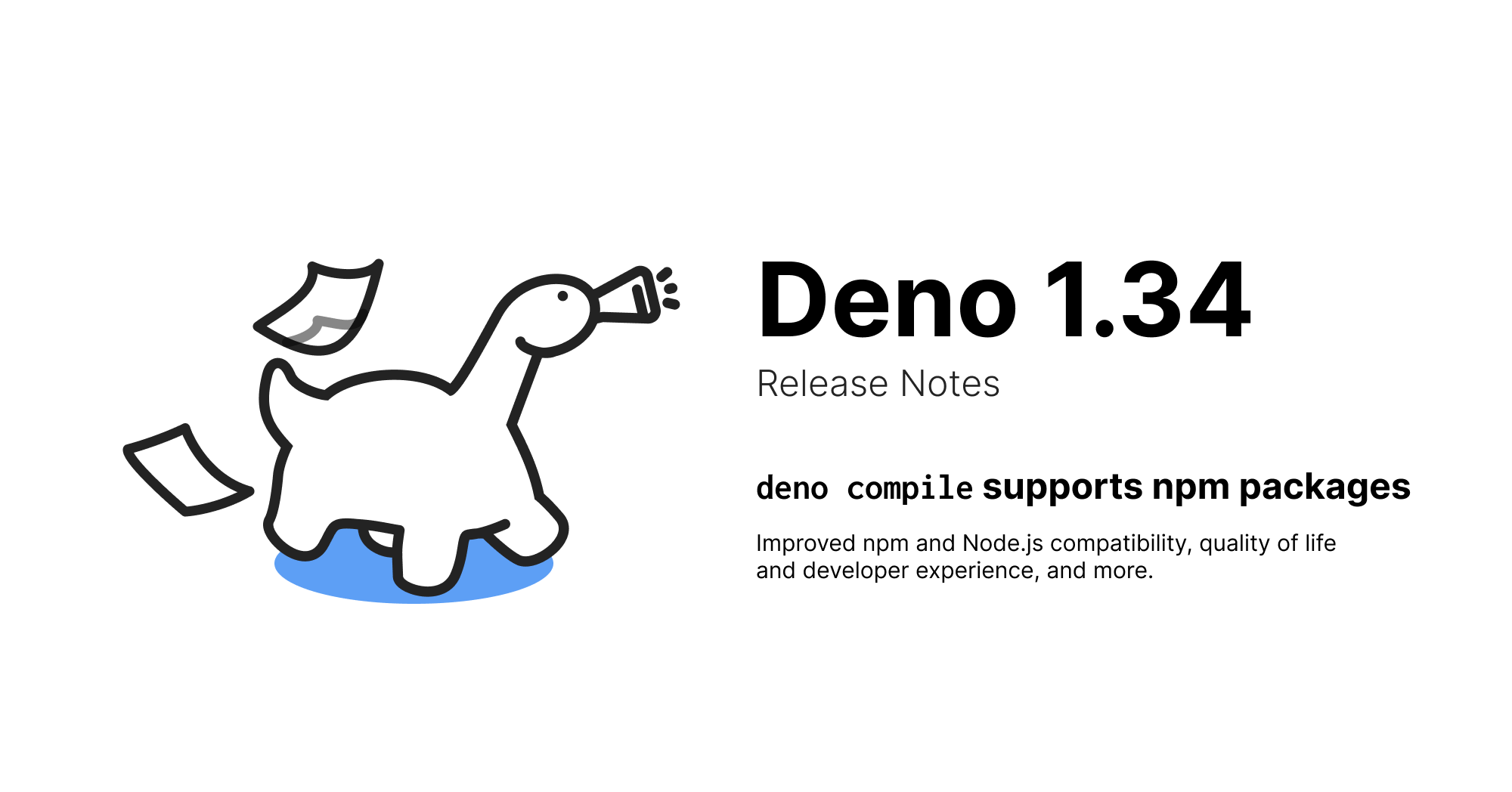 Deno 1.34: deno compile supports npm packages