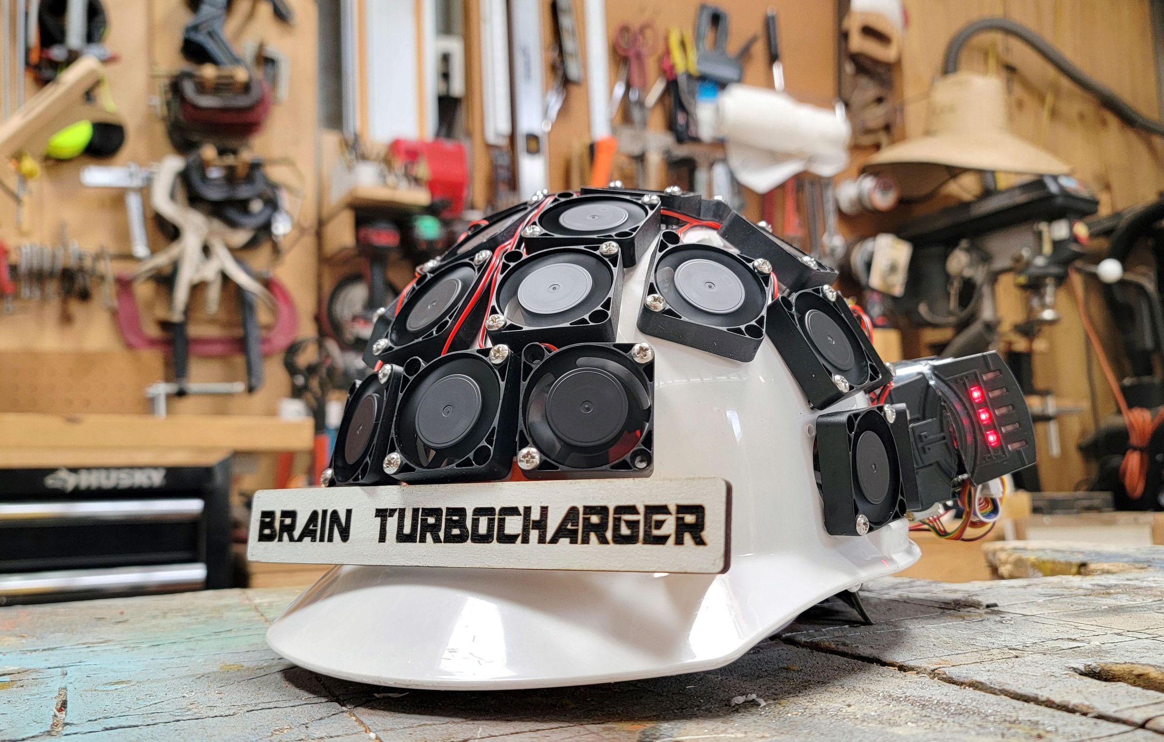 Brain hot from serious thinking? This helmet automatically cools your head