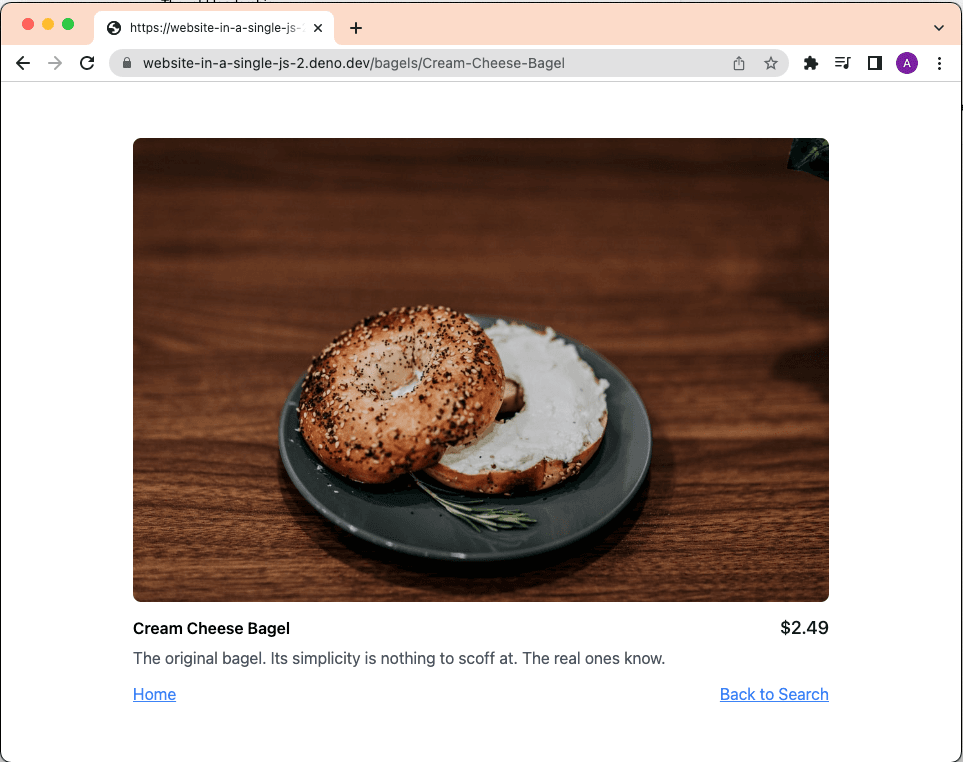 A bagel page