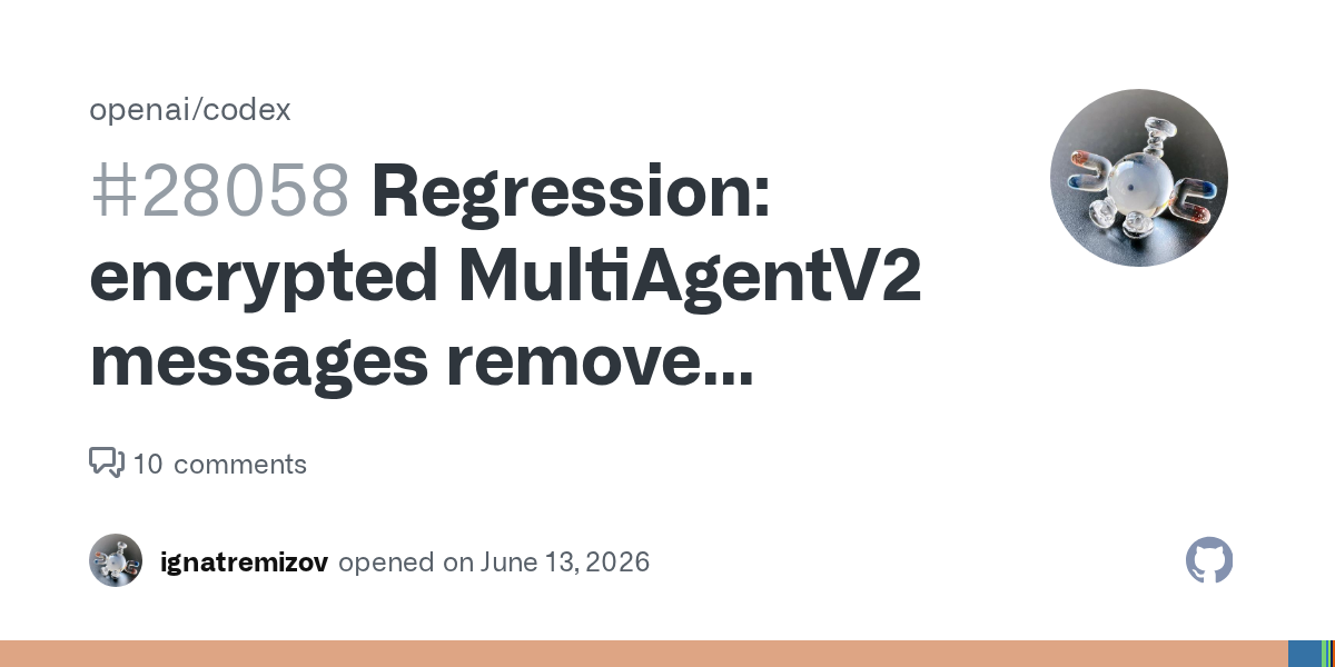 Codex starts encrypting sub-agent prompts