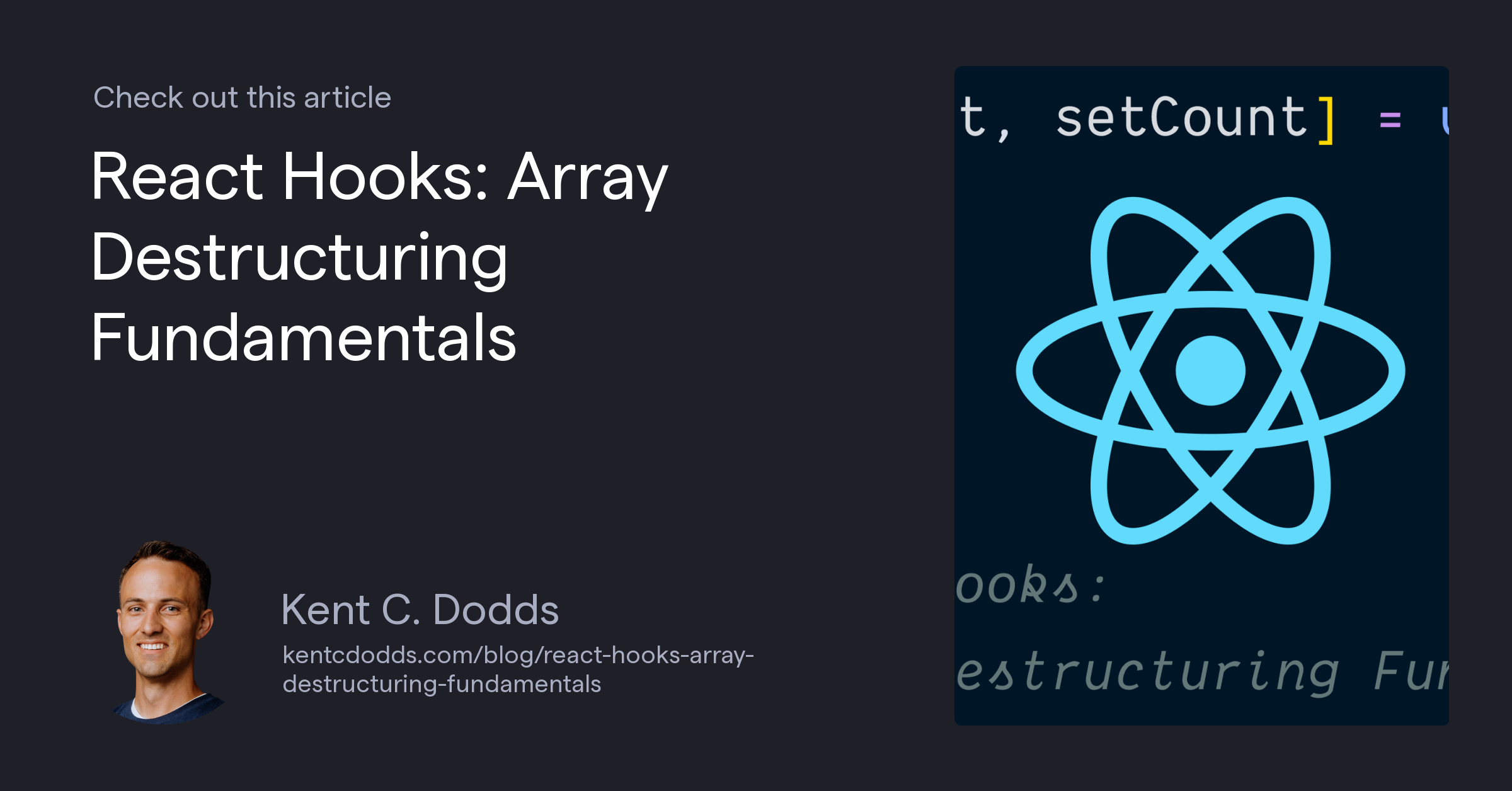 React Hooks: Array Destructuring Fundamentals