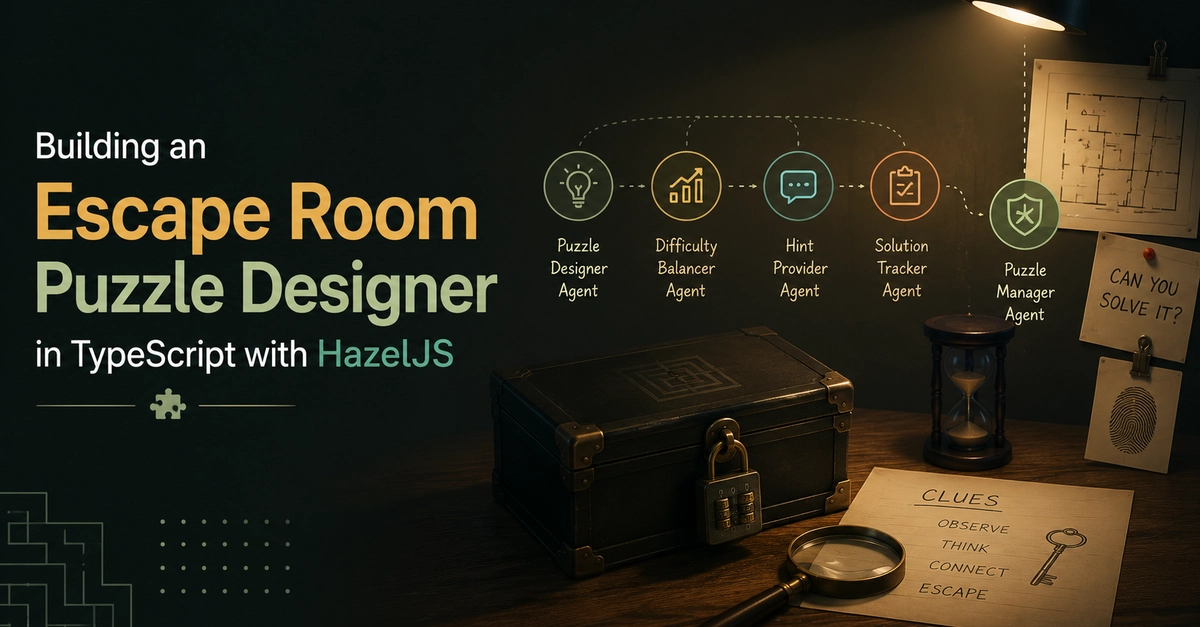 Building an Escape Room Puzzle Designer in typescript with NodeJS