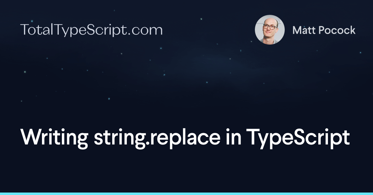 Writing string.replace in TypeScript (article)