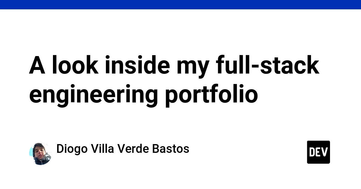 A look inside my full-stack engineering portfolio