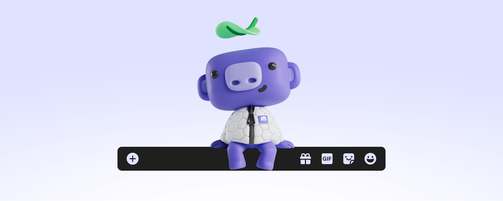 Wumpus sitting on a chat bar.