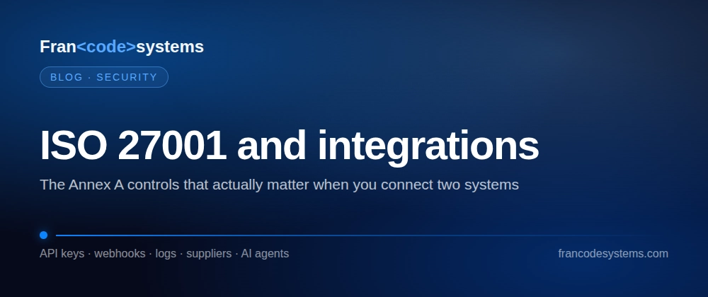 Cover image for The ISO 27001 controls that actually matter when you connect two systems